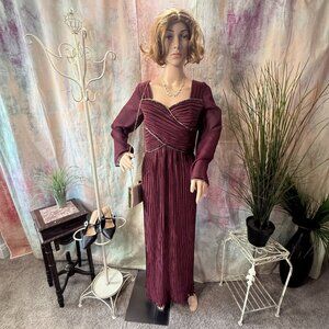VTG 📌George F Couture Elegant 80s Fortuny Pleating Evening - Ball -Cruise Dress